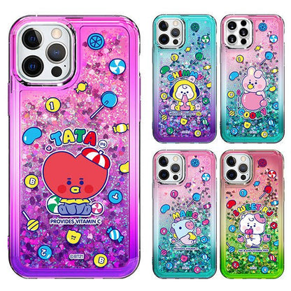 BT21 Official Jelly Candy Bling Aqua Case (For iPhone) - K-STAR
