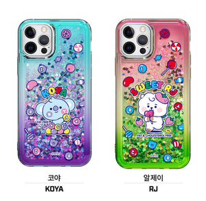 BT21 Official Jelly Candy Bling Aqua Case (For iPhone) - K-STAR