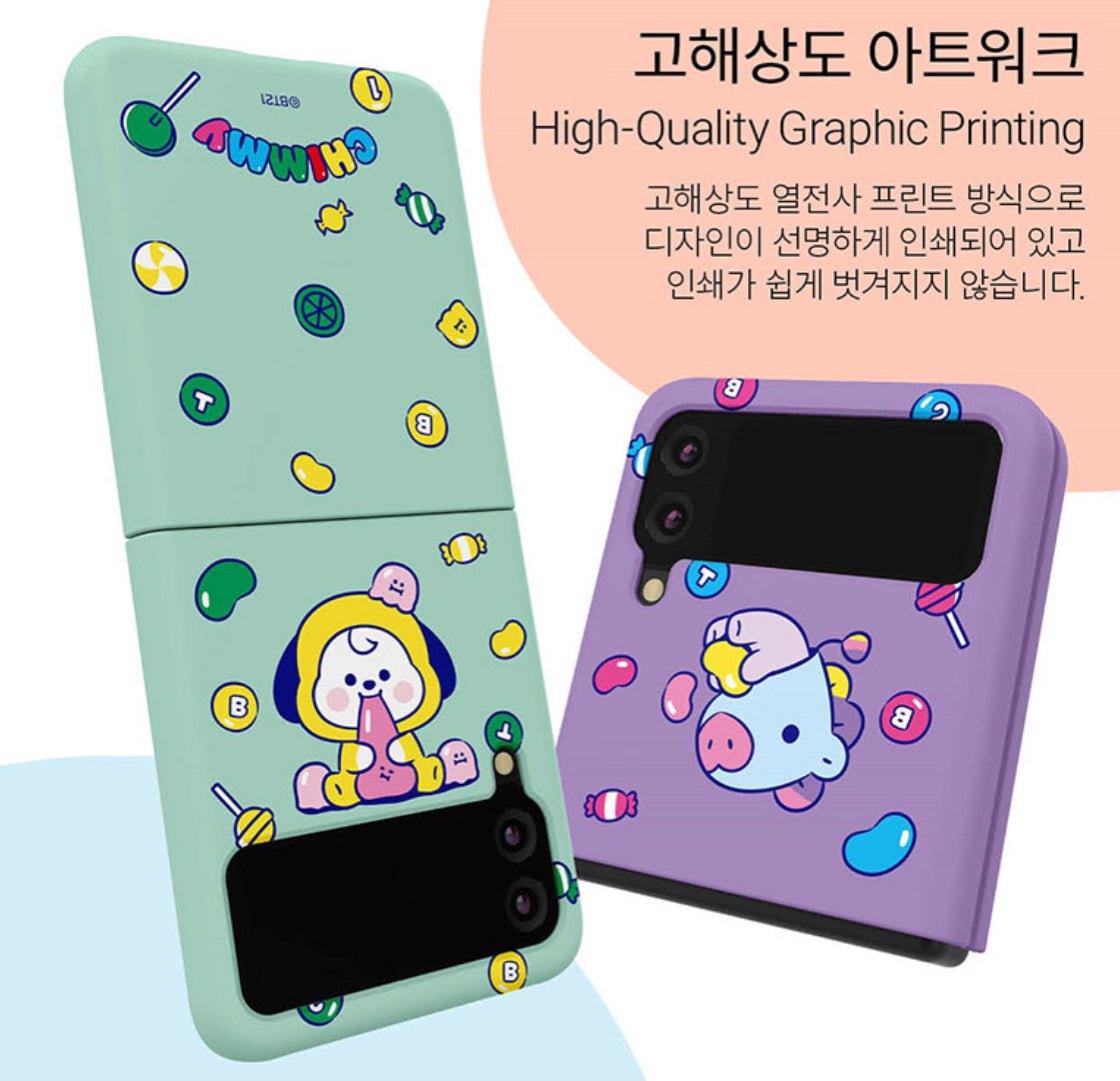 BT21 Official Jelly Candy Galaxy Z Flip 3 & Z Flip 5G Slim Case - K-STAR