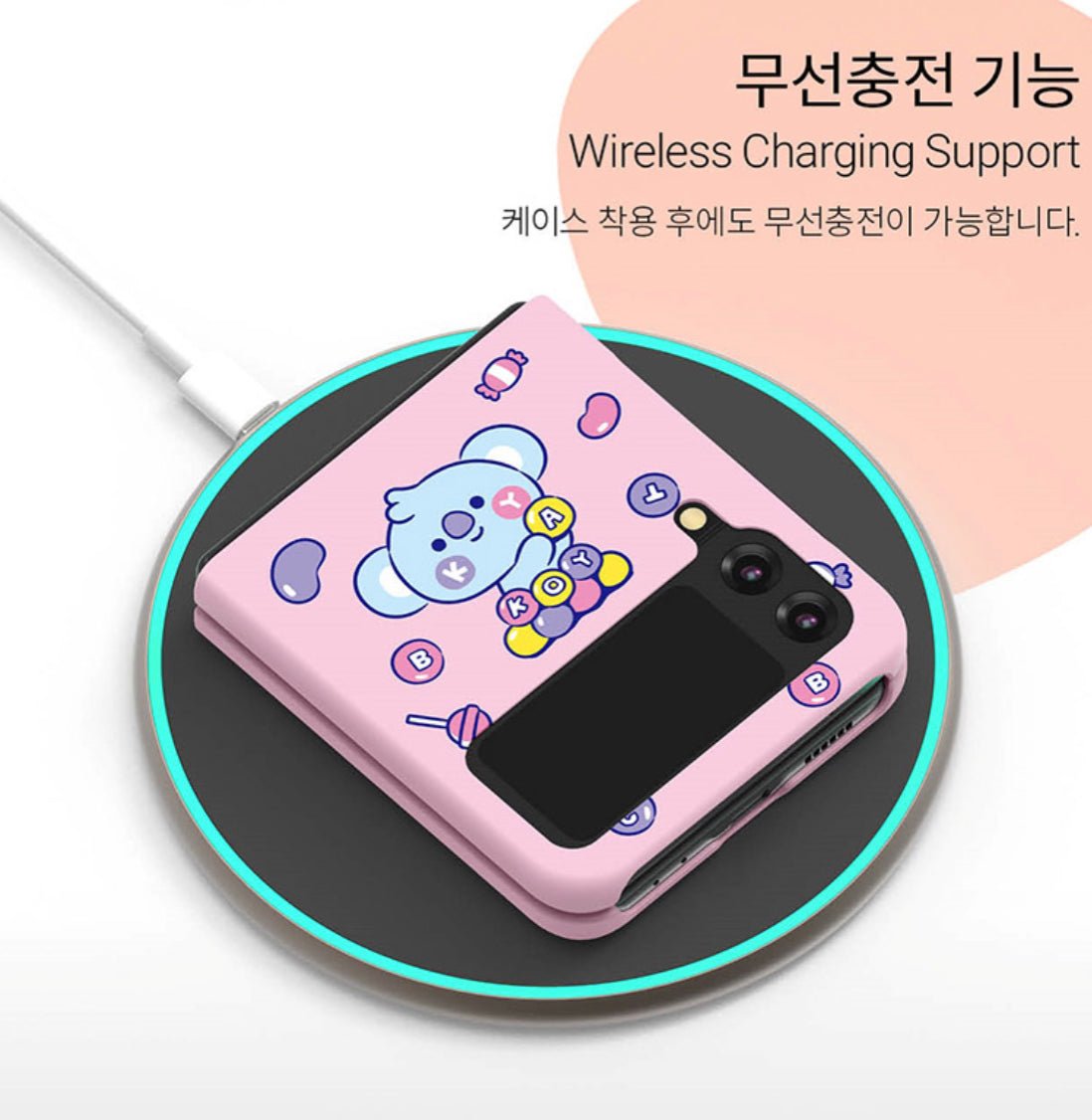 BT21 Official Jelly Candy Galaxy Z Flip 3 & Z Flip 5G Slim Case - K-STAR