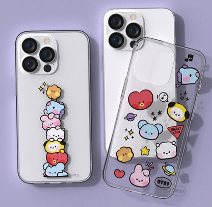 BT21 Official Minini Clear Case (iPhone and Galaxy) - K-STAR