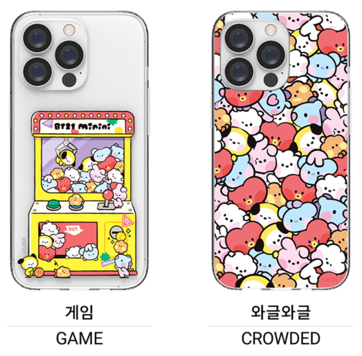 BT21 Official Minini Clear Case (iPhone and Galaxy) - K-STAR