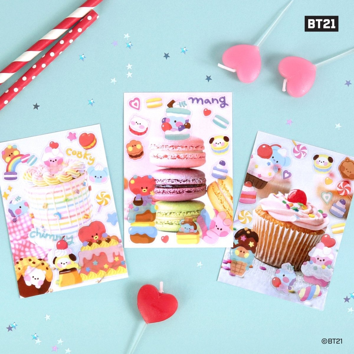 BT21 Official Minini Clear Sticker Sweetie Version 7SET - K-STAR