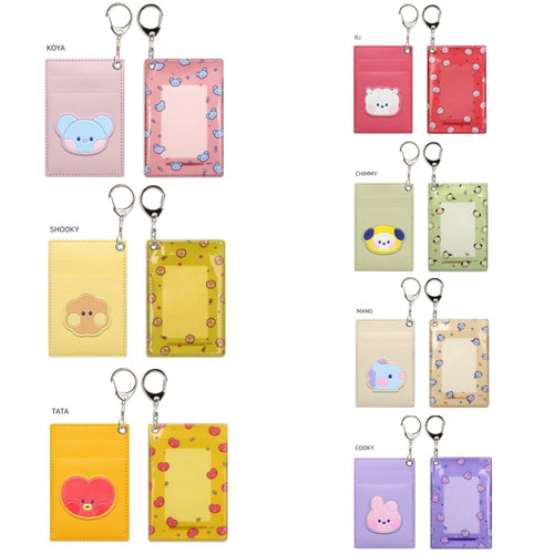 BT21 Official Minini Leather Patch Card Holder - K-STAR