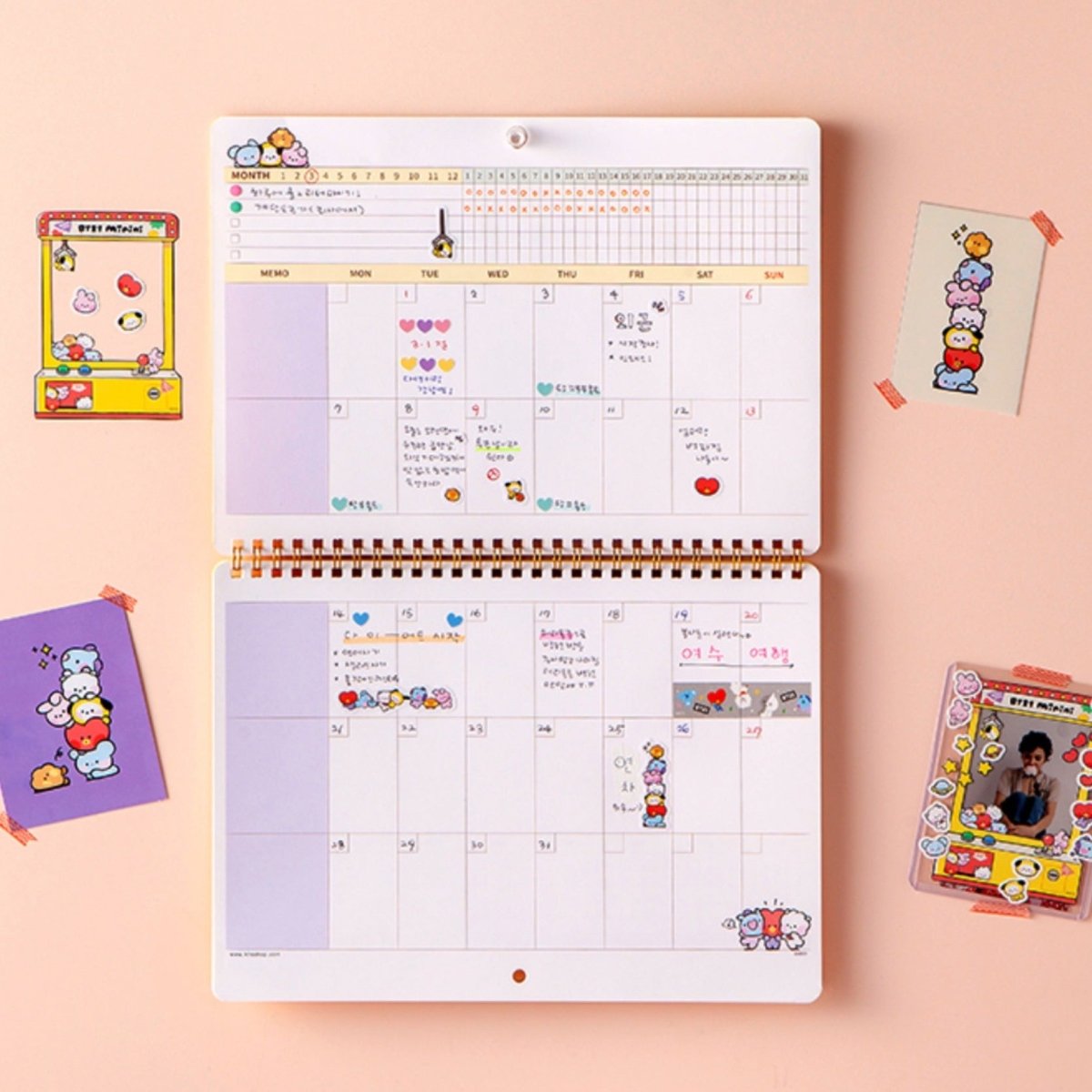 BT21 Official Minini Monthly Planner - K-STAR