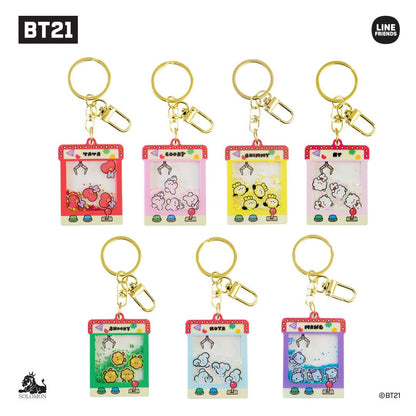BT21 Official Minini Moving Glitter Key Holder - K-STAR