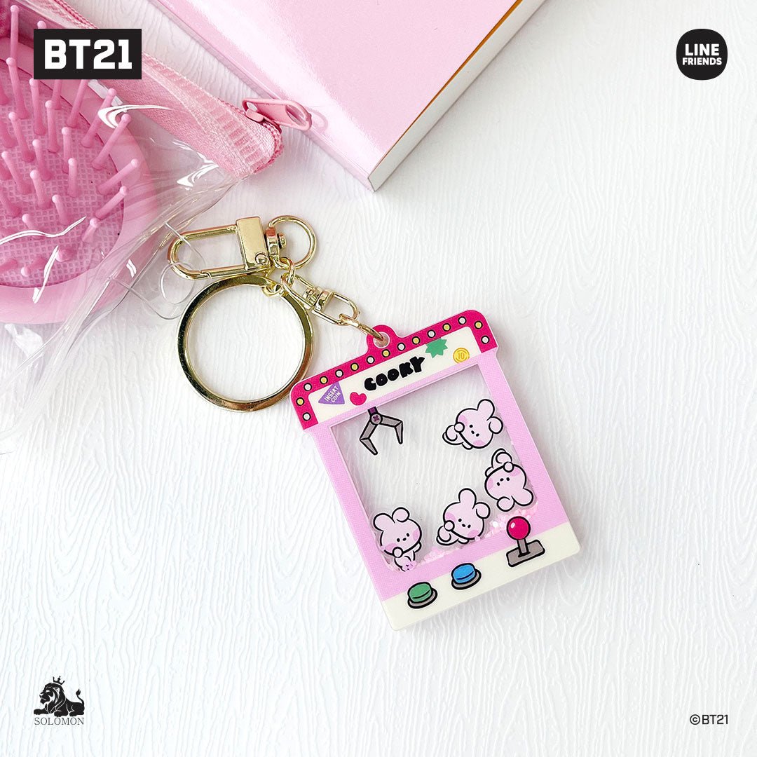 BT21 Official Minini Moving Glitter Key Holder - K-STAR