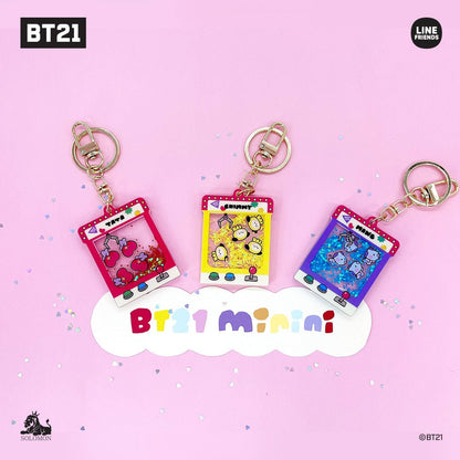 BT21 Official Minini Moving Glitter Key Holder - K-STAR