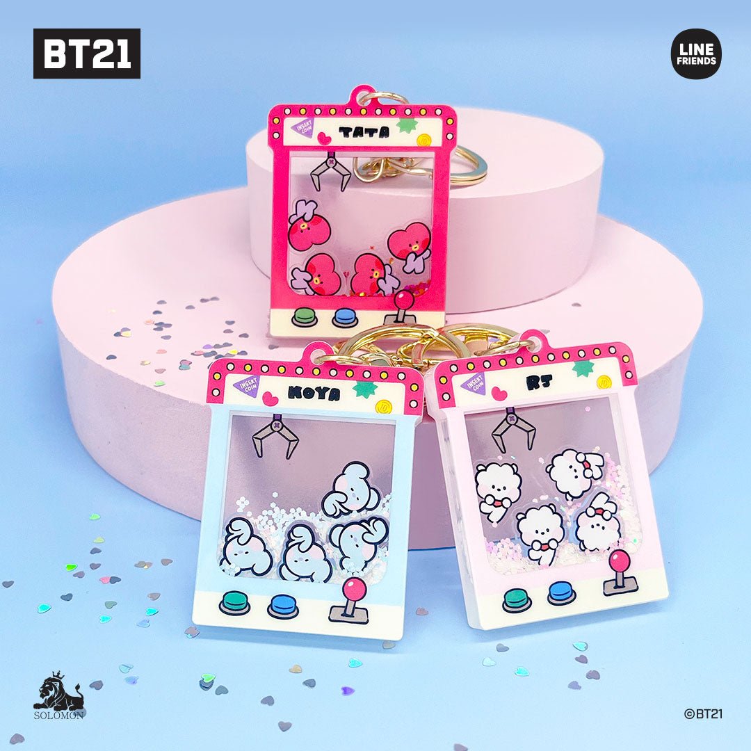 BT21 Official Minini Moving Glitter Key Holder - K-STAR