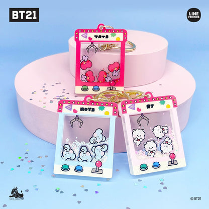 BT21 Official Minini Moving Glitter Key Holder - K-STAR