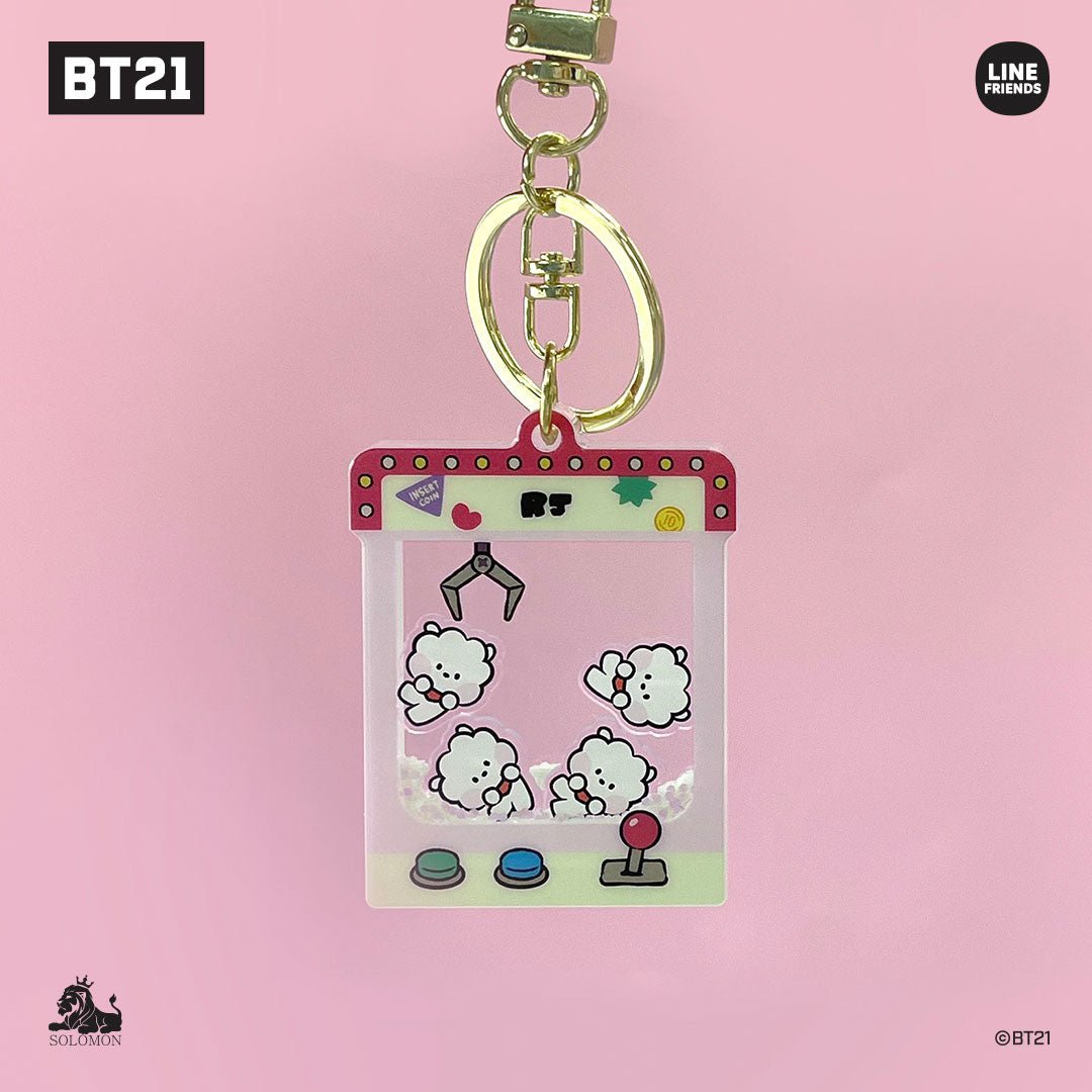 BT21 Official Minini Moving Glitter Key Holder - K-STAR