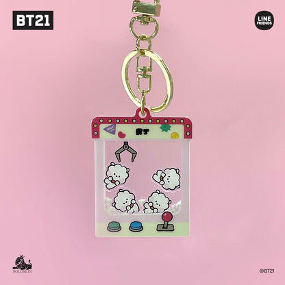 BT21 Official Minini Moving Glitter Key Holder - K-STAR