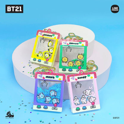 BT21 Official Minini Moving Glitter Key Holder - K-STAR