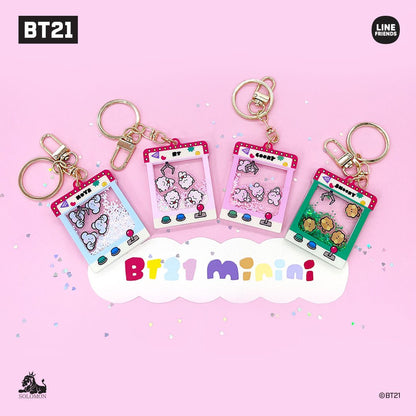 BT21 Official Minini Moving Glitter Key Holder - K-STAR