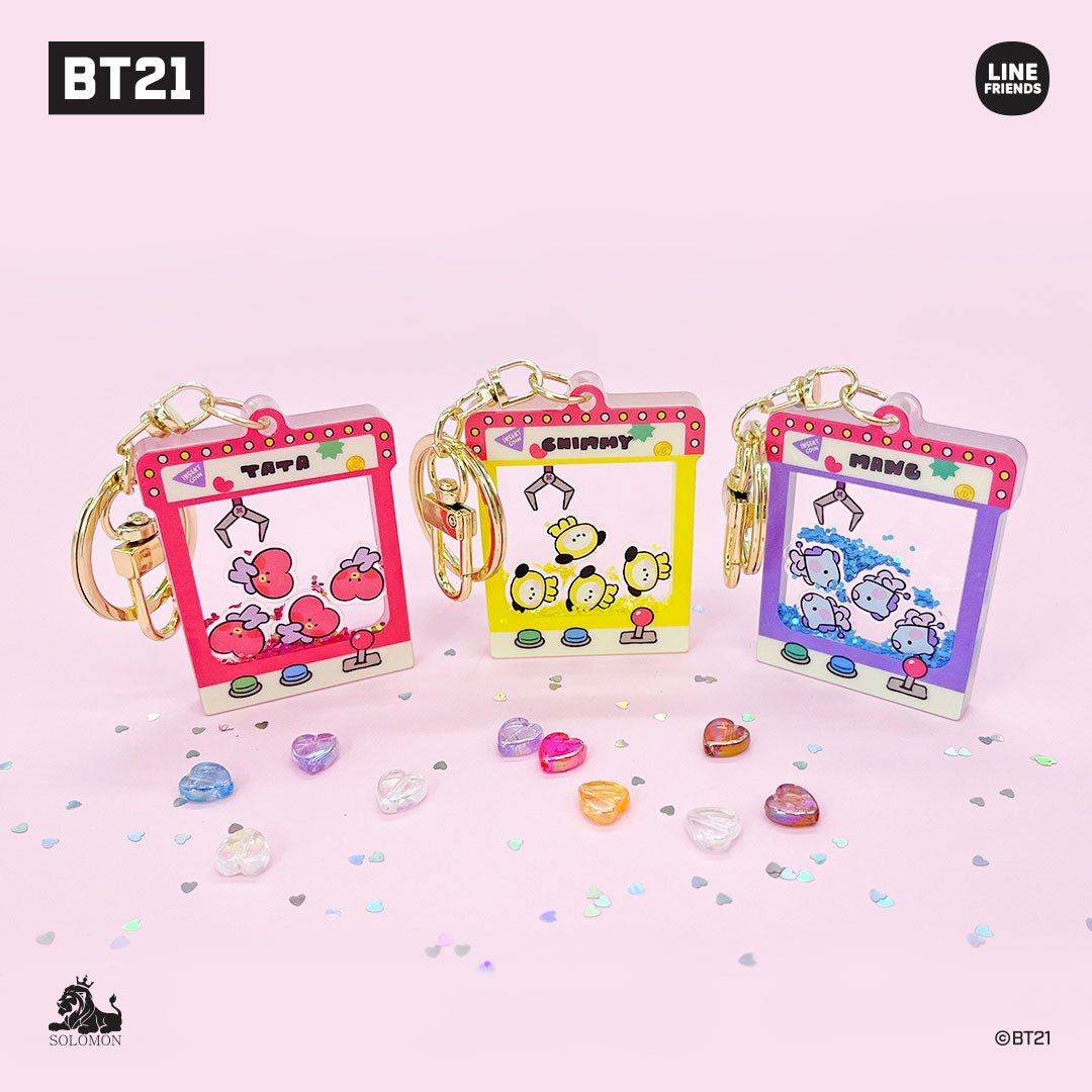BT21 Official Minini Moving Glitter Key Holder - K-STAR
