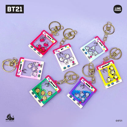 BT21 Official Minini Moving Glitter Key Holder - K-STAR