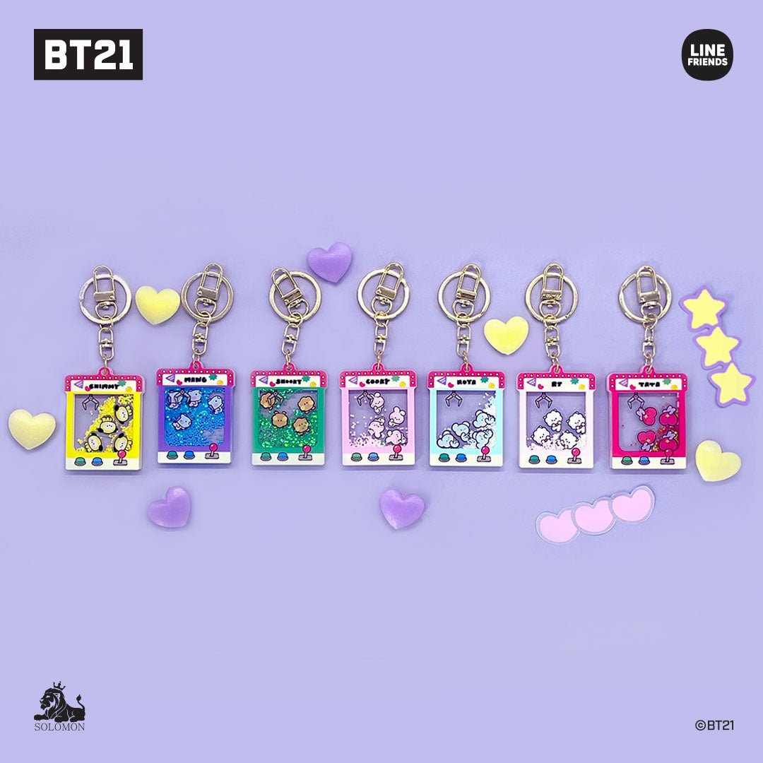 BT21 Official Minini Moving Glitter Key Holder - K-STAR