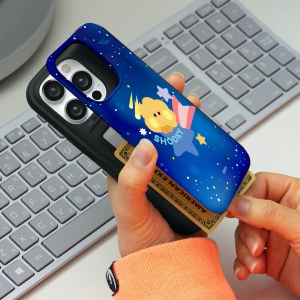 BT21 Official minini Space Magnet Card Bumper Case for iPhone - K-STAR
