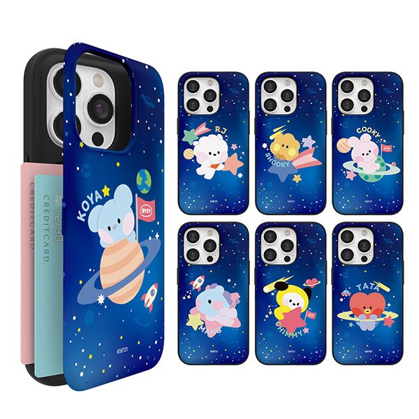 BT21 Official minini Space Magnet Card Bumper Case for iPhone - K-STAR