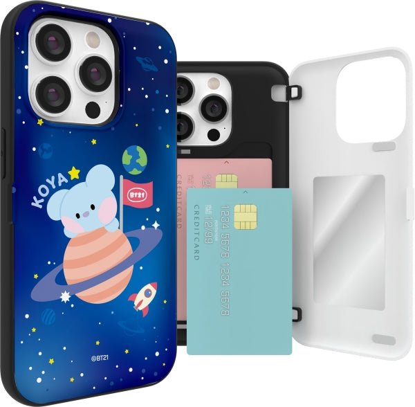BT21 Official minini Space Magnet Card Bumper Case for iPhone - K-STAR