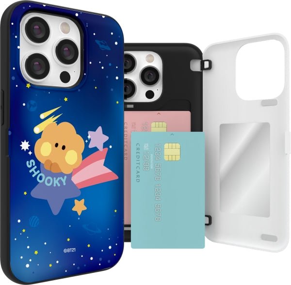 BT21 Official minini Space Magnet Card Bumper Case for iPhone - K-STAR