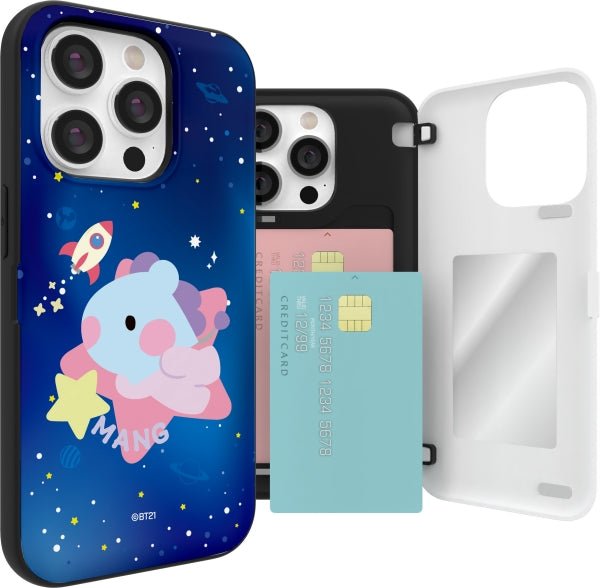 BT21 Official minini Space Magnet Card Bumper Case for iPhone - K-STAR