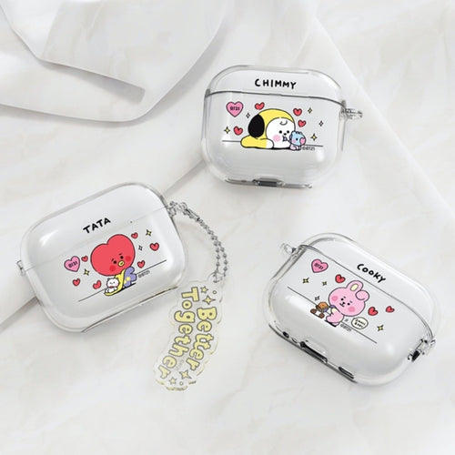 BT21 Official My Little Buddy Clear Slim Case for AirPods & Buds - K-STAR