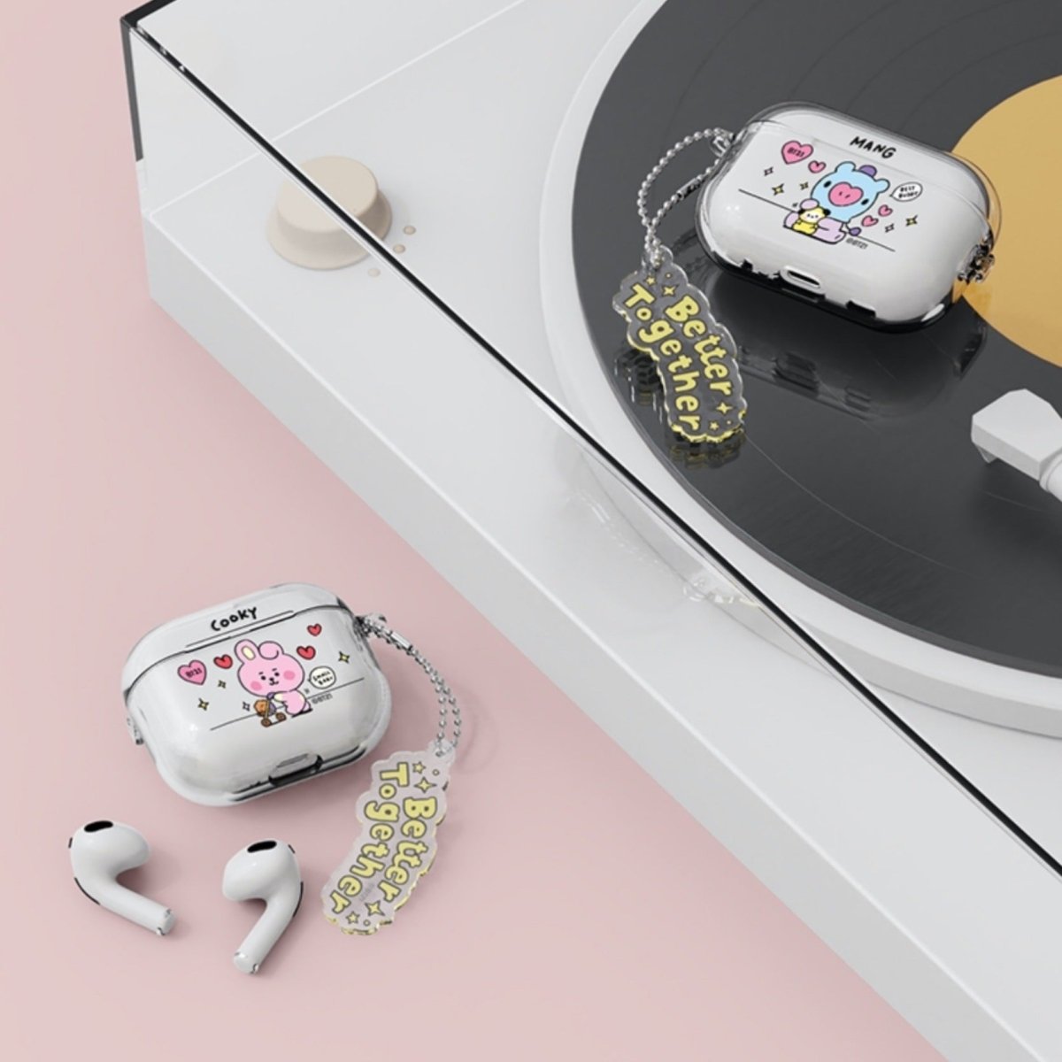 BT21 Official My Little Buddy Clear Slim Case for AirPods & Buds - K-STAR