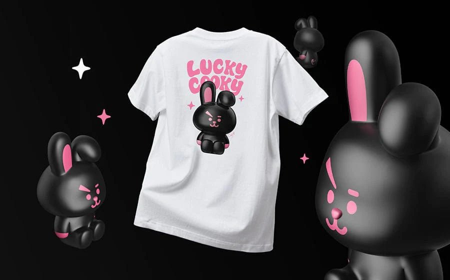 BT21 Official Shirt LUCKY COOKY BLACK Edition - K-STAR