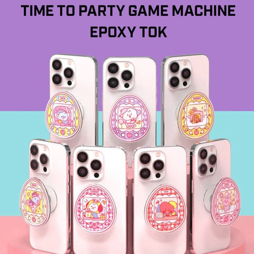 BT21 Official Time to Party Game Machine Epoxy Tok Griptok / Phone Socket - K-STAR