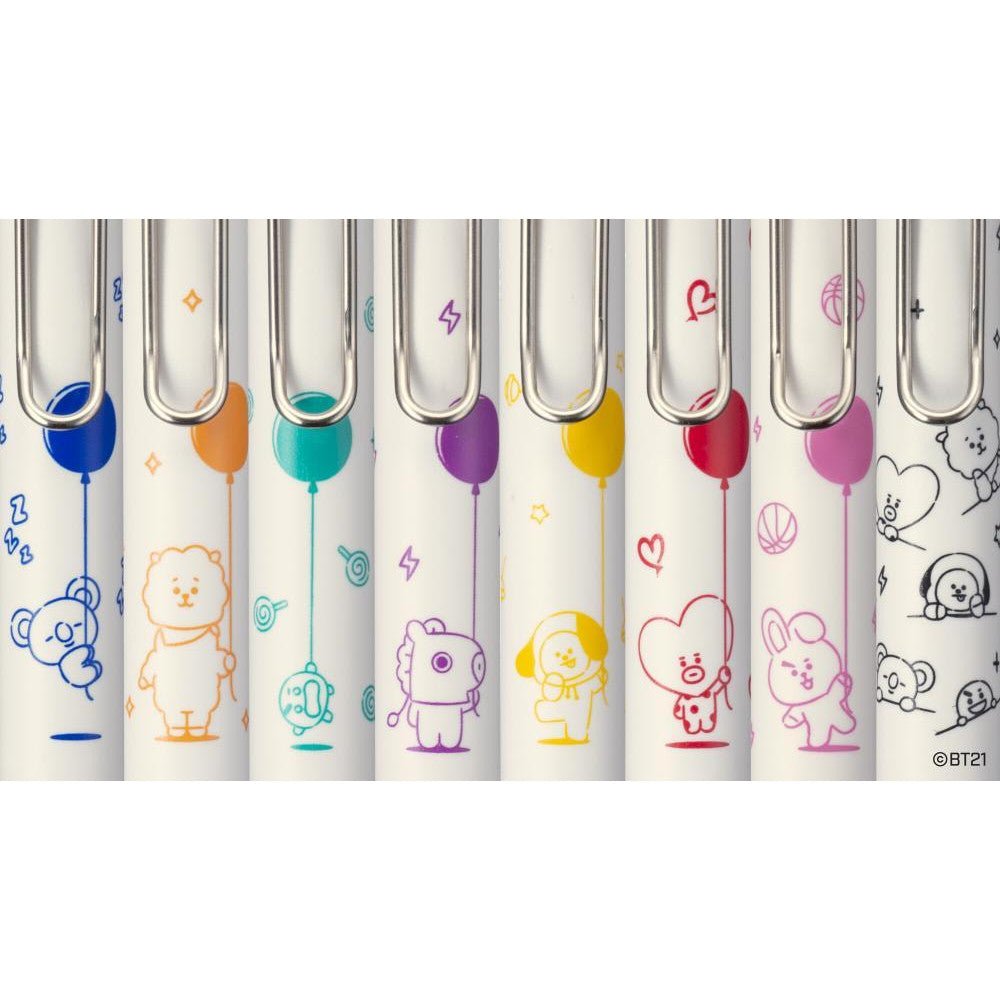BT21 Official UNI-BALL 0.38mm 8 Colors SET - K-STAR