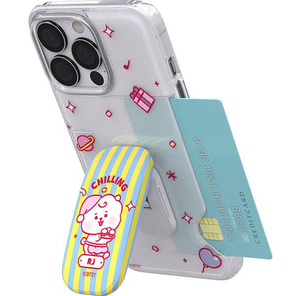 BT21 Party Time Click Stand Tok Clear Slim Card Case( iPhone and Galaxy) - K-STAR