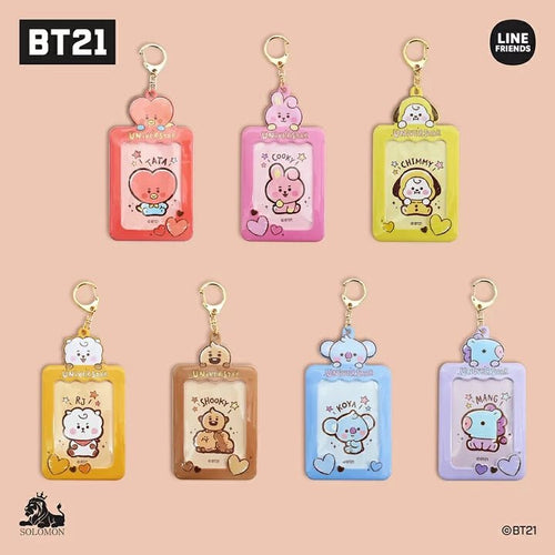 BT21 Photocard Case Keyring + Sticker - K-STAR