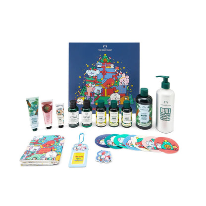 BT21 x THE BODY SHOP - Holiday Advent Calendar (Free Express Shipping) - K-STAR