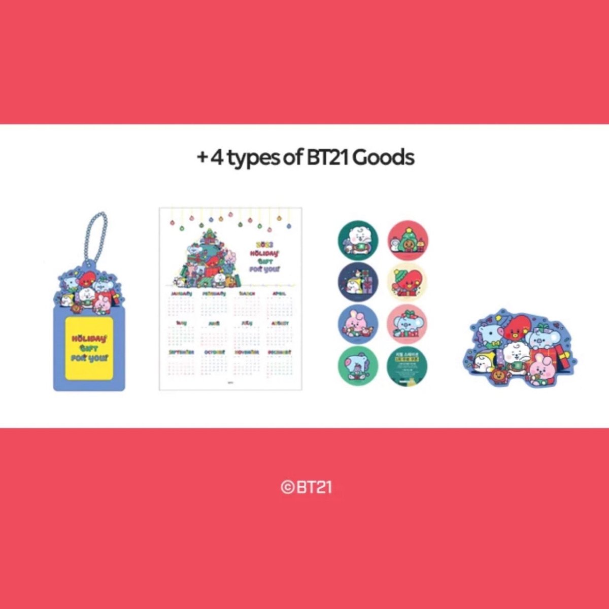 BT21 x THE BODY SHOP - Holiday Advent Calendar (Free Express Shipping) - K-STAR
