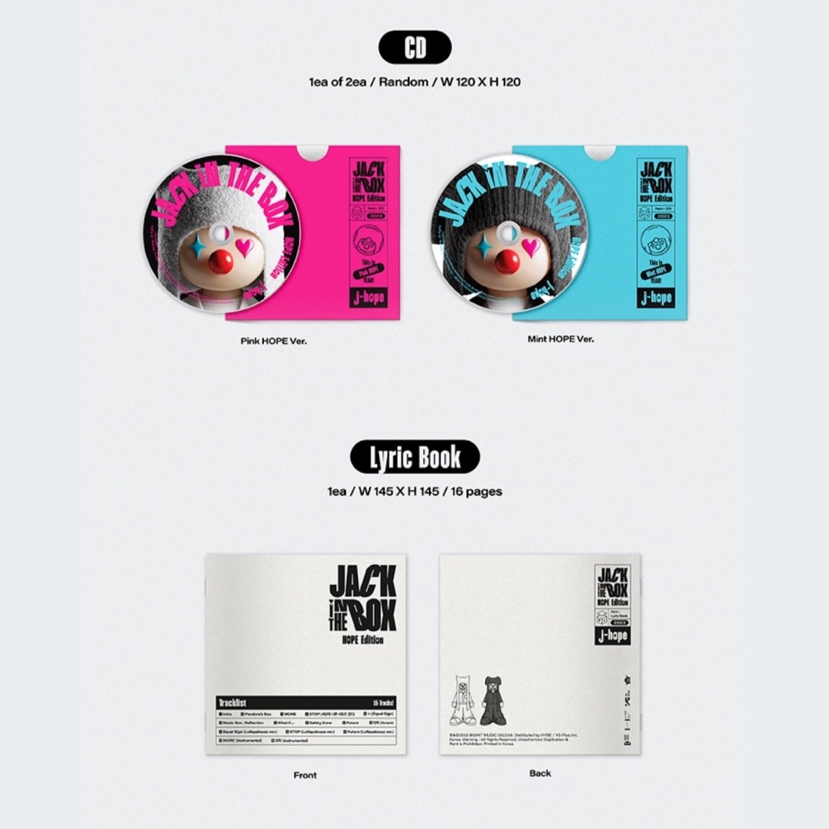 BTS j-hope - Jack In The Box 1st Solo Album HOPE Edition + Weverse PO - K-STAR