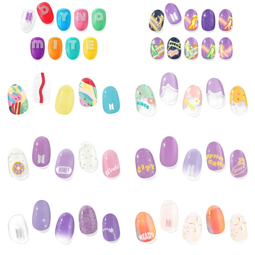 BTS Jellymix Collaboration PLAY THE Dynamite Gel Nail Strip - K-STAR