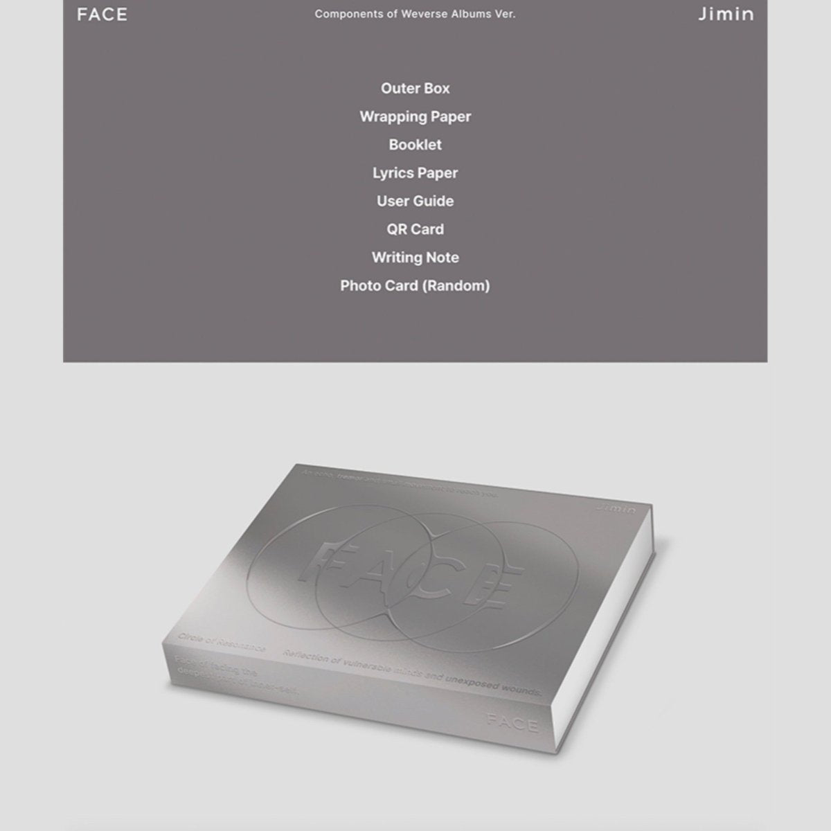 BTS JIMIN - FACE ( 3 Version SET ) - K-STAR