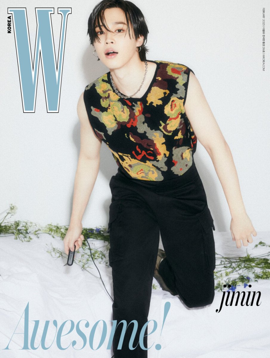 BTS JIMIN W Korea Magazine February 2023 Coverman - K-STAR