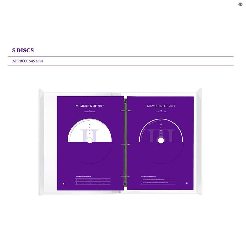 BTS - MEMORIES OF 2017 (5 DVD + Free Shipping) - K-STAR