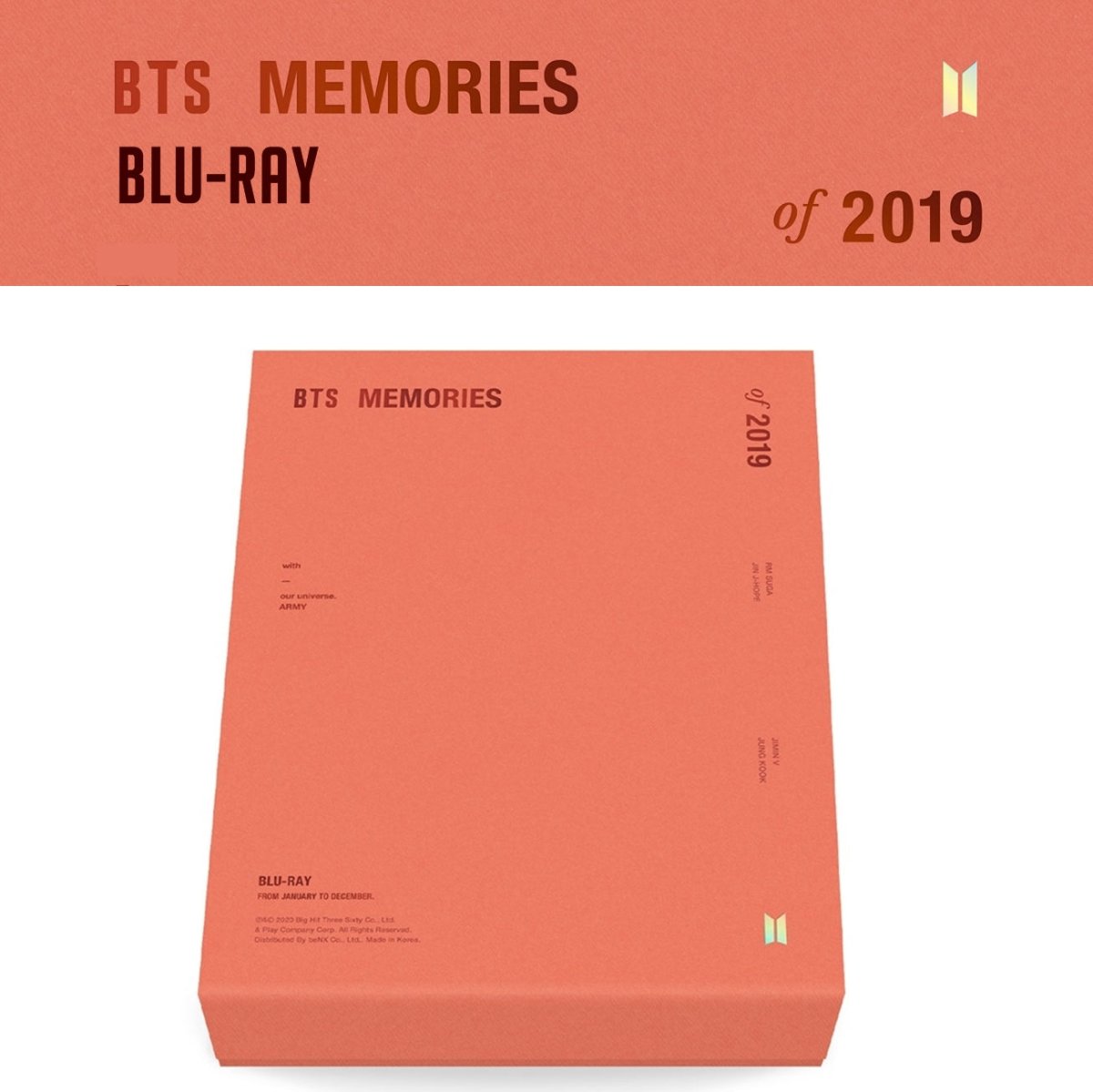 BTS MEMORIES OF 2019 Blu-Ray (Free Express Shipping) - K-STAR