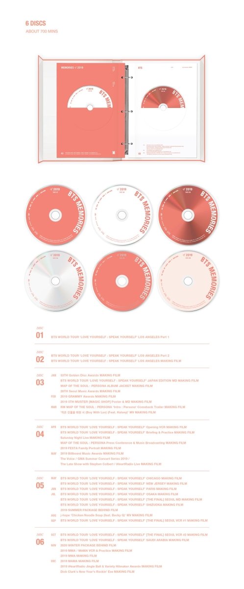BTS MEMORIES OF 2019 DVD (Free Express Shipping) - K-STAR