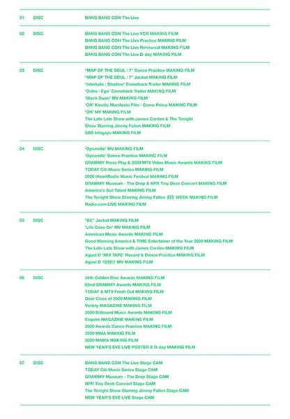 BTS MEMORIES OF 2020 Blu-Ray (Free Express Shipping) - K-STAR