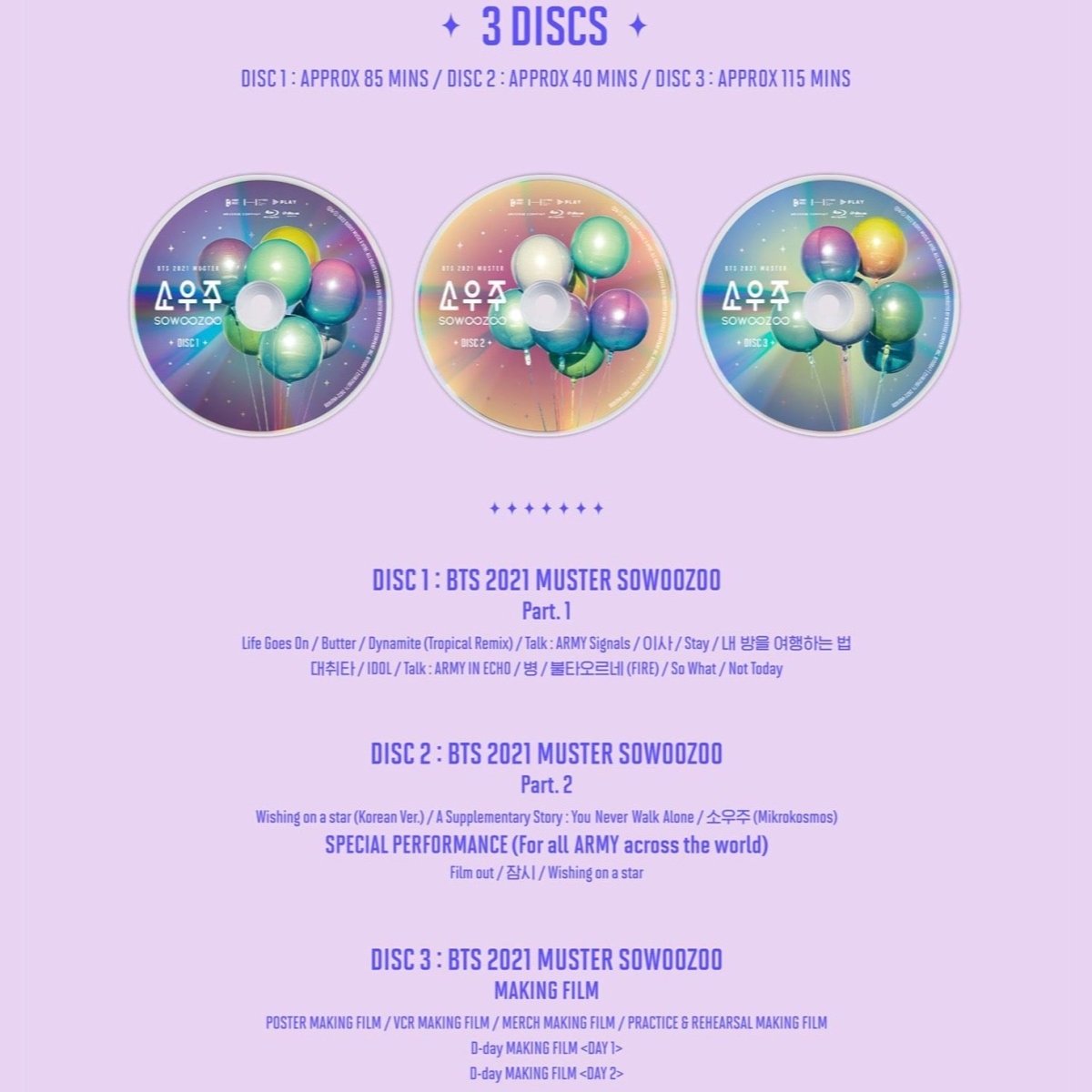 BTS OFFICIAL 2021 MUSTER SOWOOZOO BLU-RAY - K-STAR