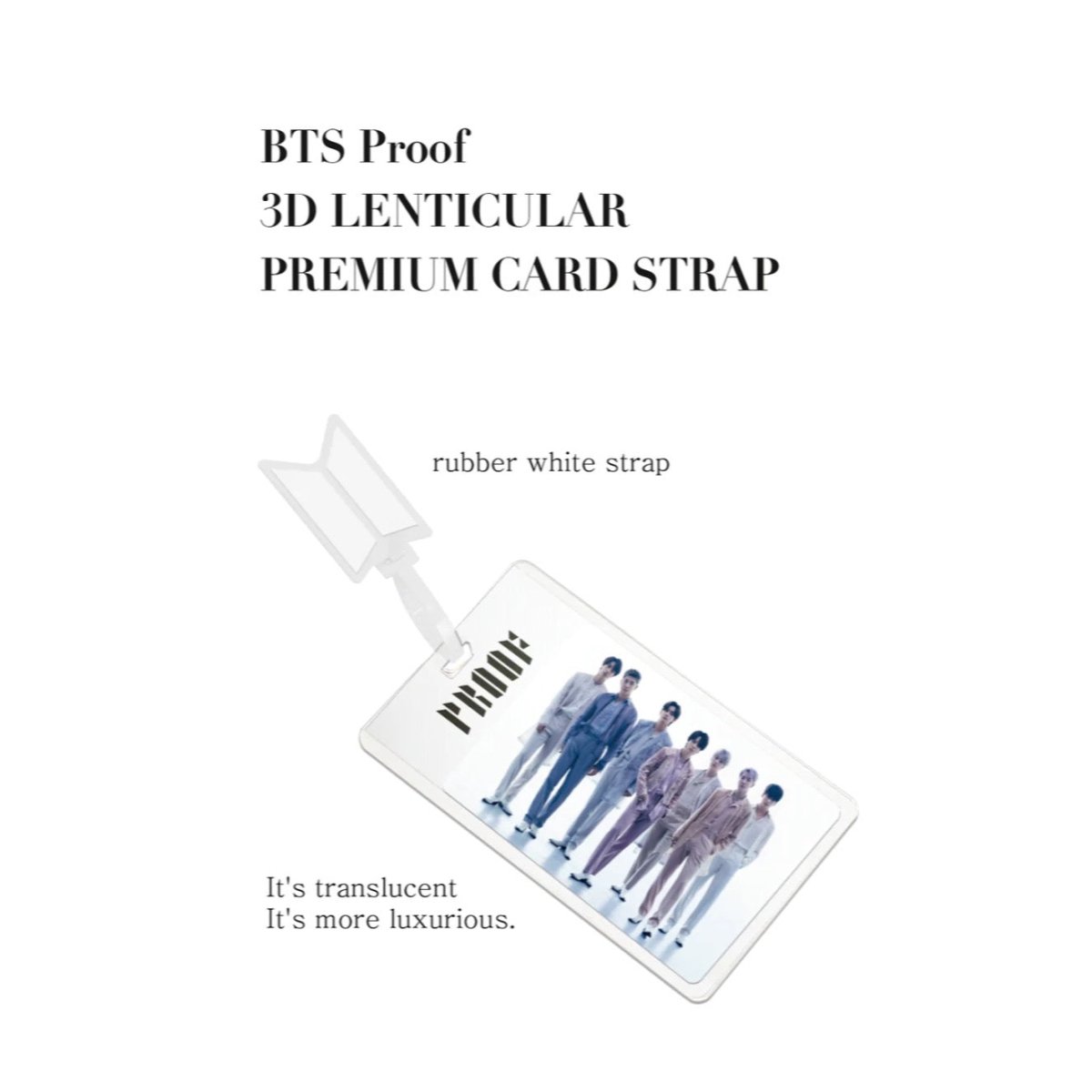 BTS Official Proof Lenticular 3D Premium Card + Strap - K-STAR