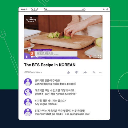 BTS OFFICIAL RECIPE BOOK + BTS Mini Photo Frame - K-STAR