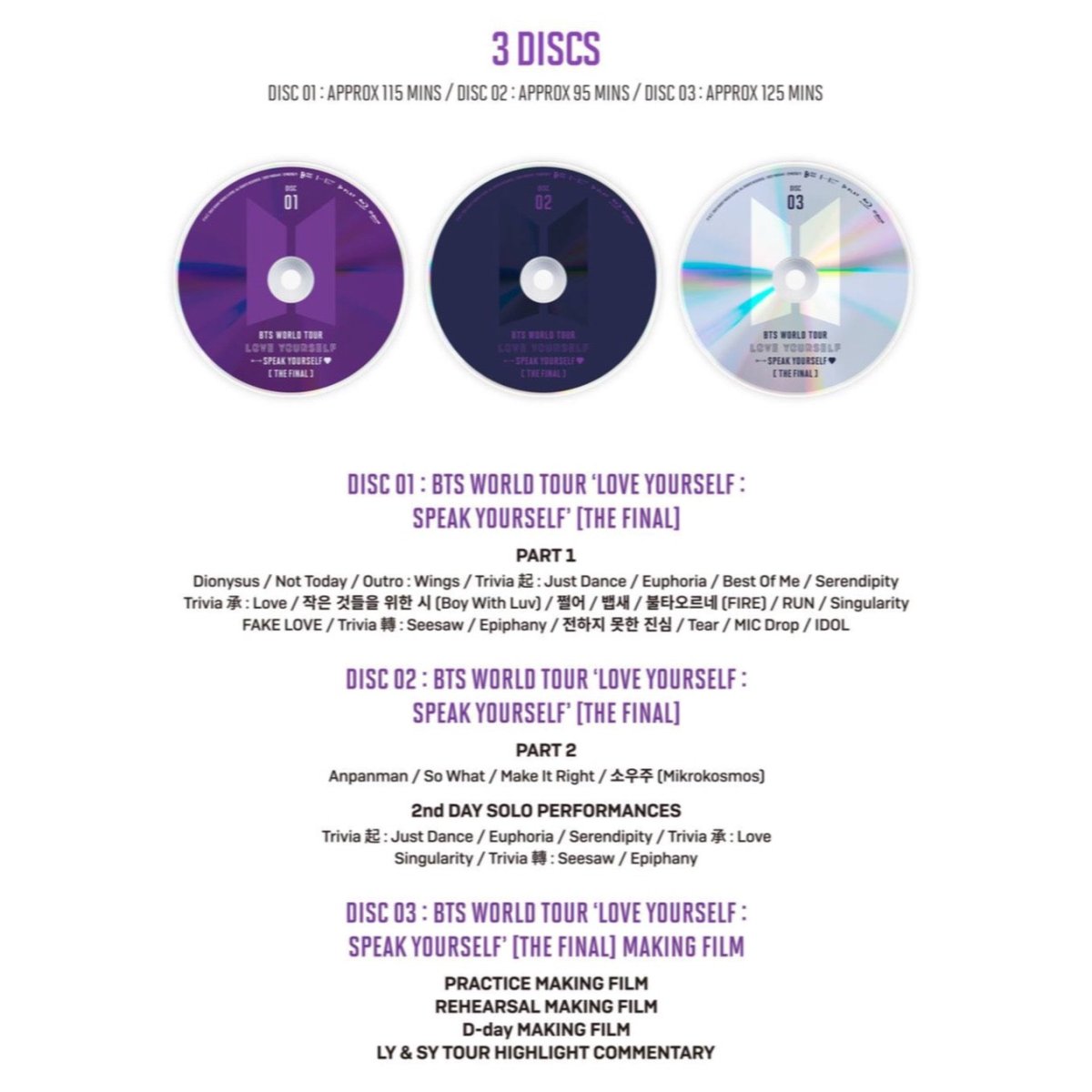 BTS OFFICIAL World Tour Love Yourself: SPEAK YOURSELF THE FINAL BLU-RAY - K-STAR