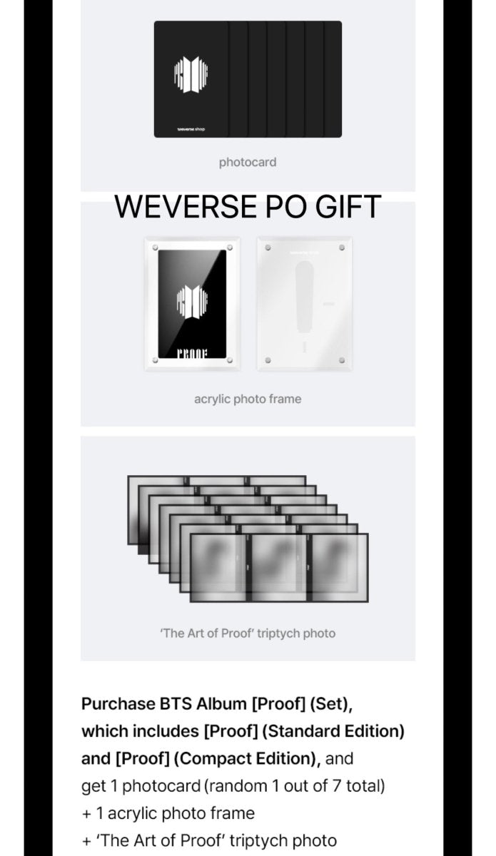 BTS - PROOF Album COMPACT + STANDARD Edition SET - K-STAR