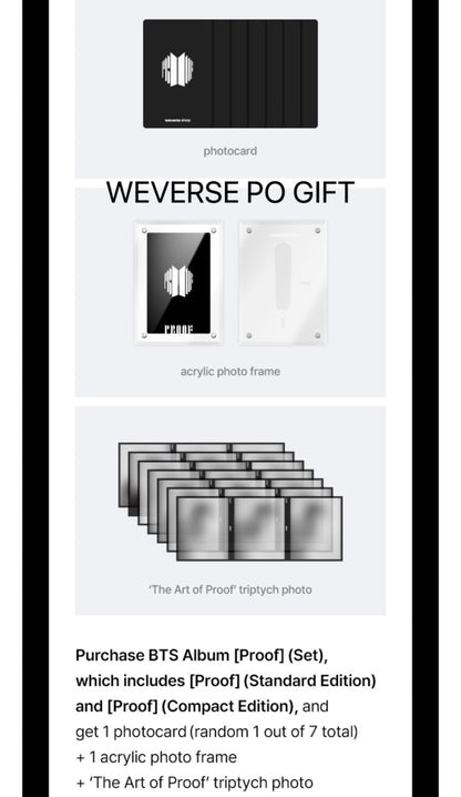 BTS - PROOF Album COMPACT + STANDARD Edition SET - K-STAR