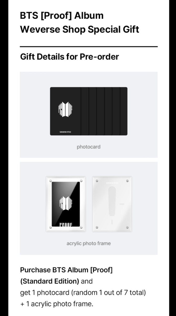 BTS PROOF Album STANDARD Edition - K-STAR